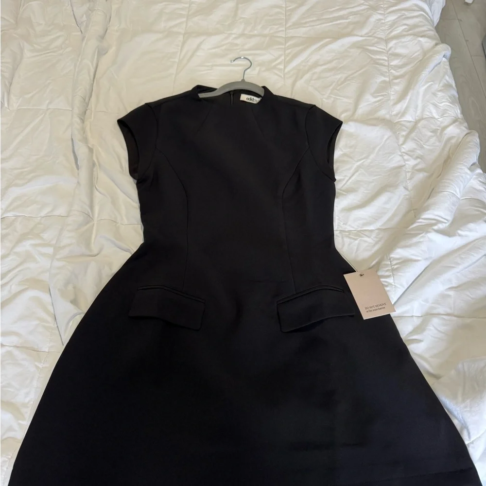 Odd Muse Black Sleeveless Mini Dress- Ultimate Muse Cap Sleeve Mini Dress - Picture 6 of 9